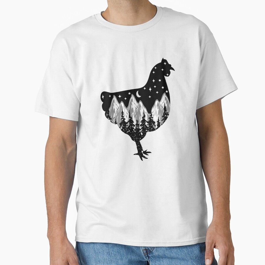 chicken animal lover night mountain christmas gift by alaechamlal