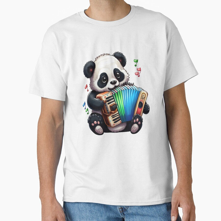 Adorable Musical Cartoon Panda with Accordion by Lamarcy