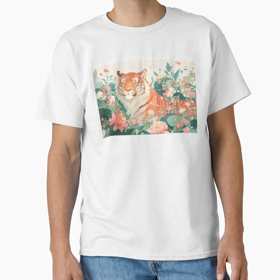 Tiger’s Elegance in Blooming Jungle by AshiraCreations