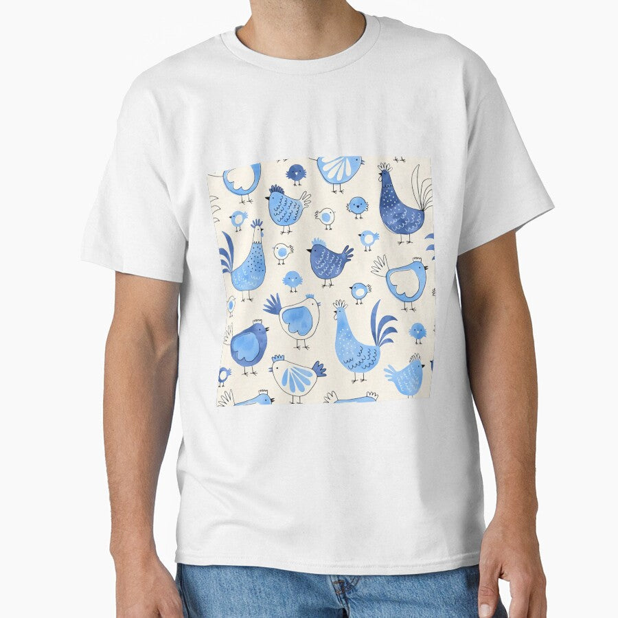 Hand drawn blue chicken by Mnightsa