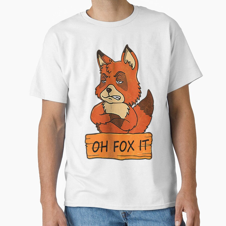 Oh Fox It Funny Fox Meme – Grumpy Fox Vintage Design – Sarcastic Animal Humor Foxes by didian03