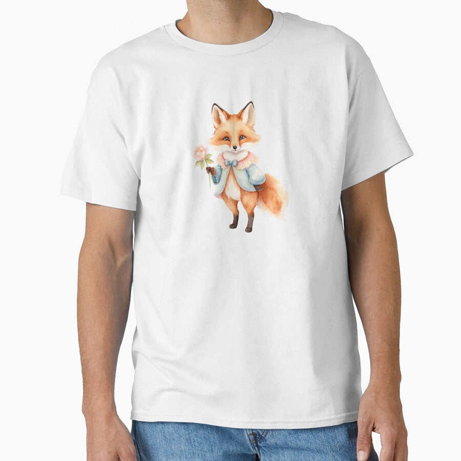 Watercolor Fox Serenity by Victoria Riabov