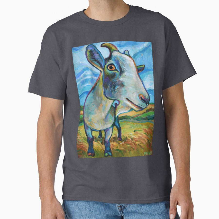Goat Painting called Van Goat by RobertPhelpsArt