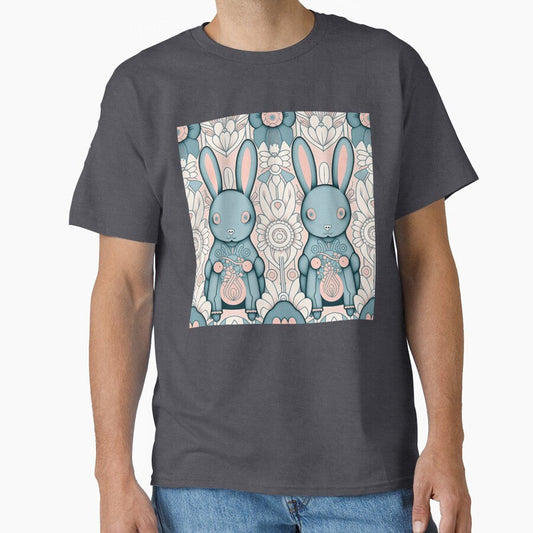 Cute Pastel Rabbits Pattern | Rabbits and Flowers | Year of the Rabbit | Easter Rabbits | Pair of Rabbits | high resolution by Synthetic-Intel