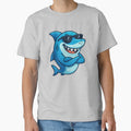 Cool Cartoon Shark with Sunglasses by Khamique