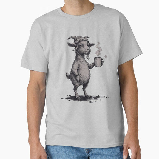 Grumpy Goat Coffee Lover Funny Morning Mood Animal by JerdbordinShop