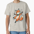 Playful Minimalist Fox Mascot Retro Cartoon by dreephic22