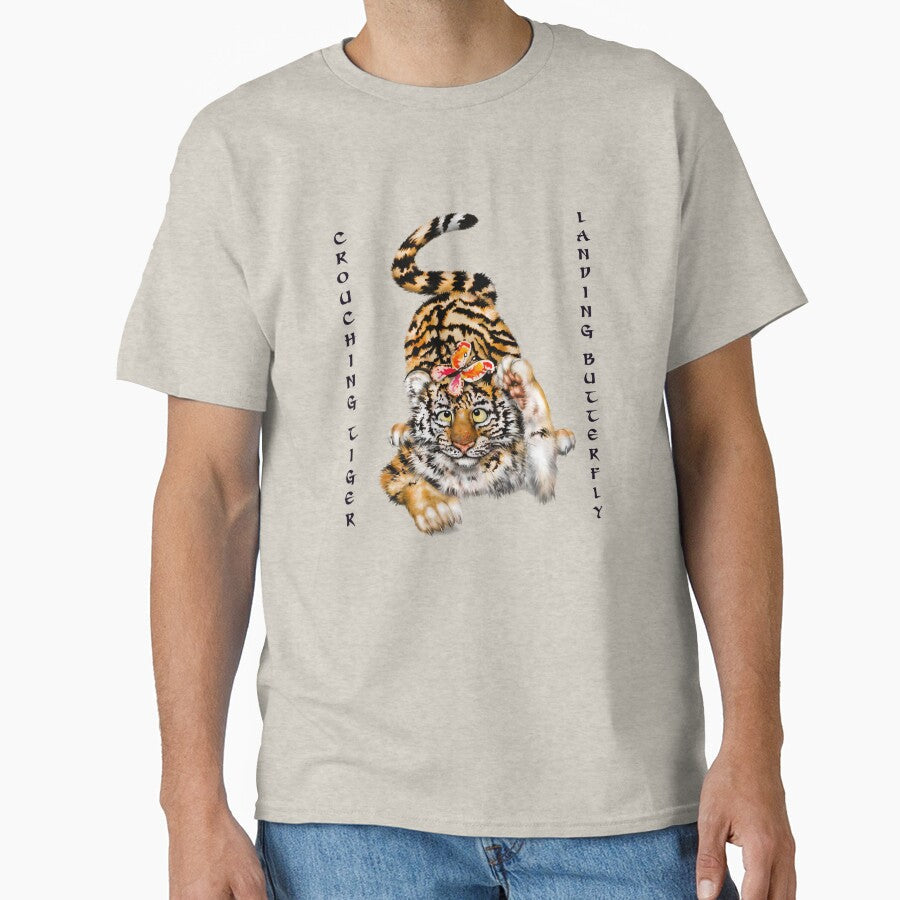 Crouching Tiger Landing Butterfly | WT Cartoon Tiger Cub by Snootrac