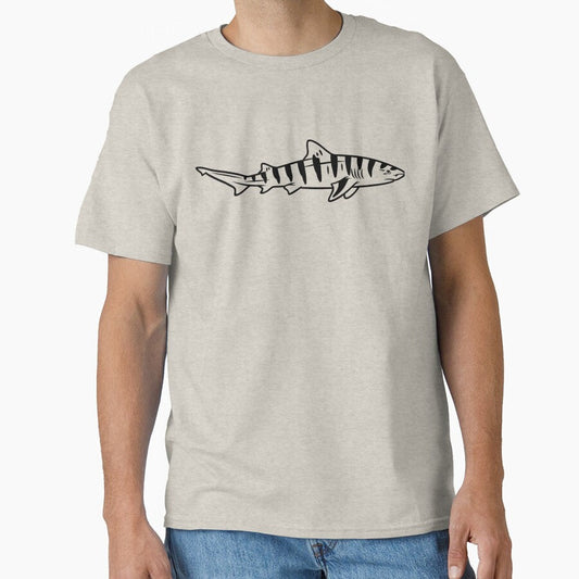 Zebra Shark Black and White – Bold Marine Illustration by KivaroArt