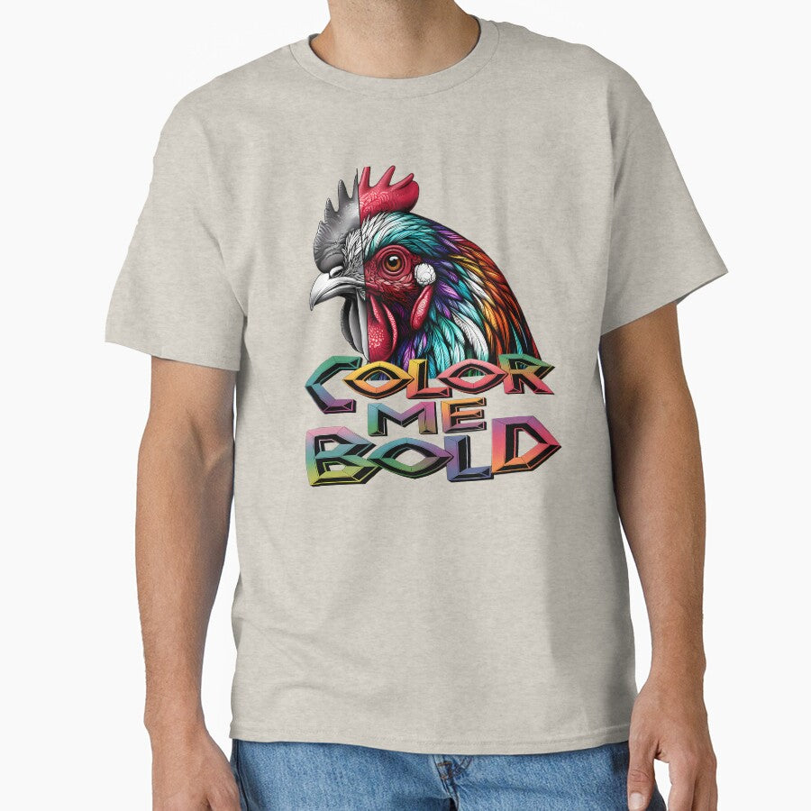 Vibrant Rooster with Bold Contrast: A Unique Half-Illustrated, Half-Line Art Design by beyazart