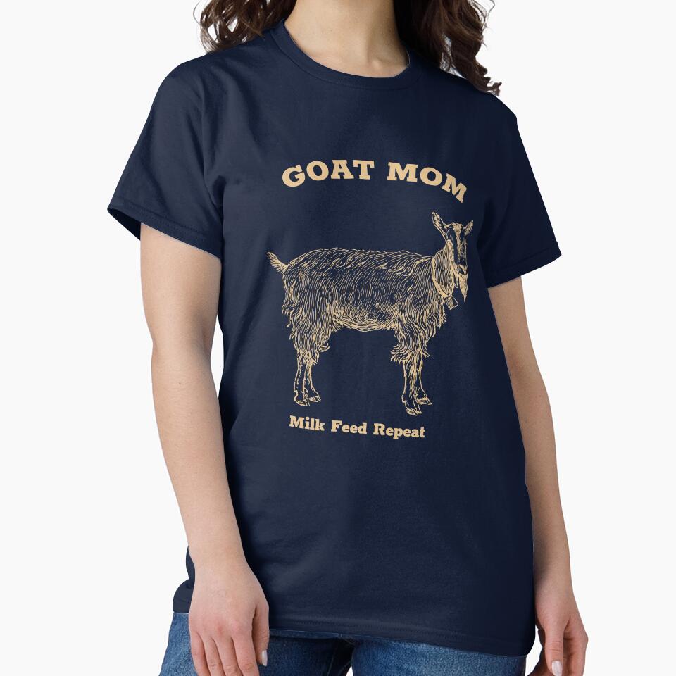 Funny Goat Mom Drama Club T-Shirt by HairballsSheds