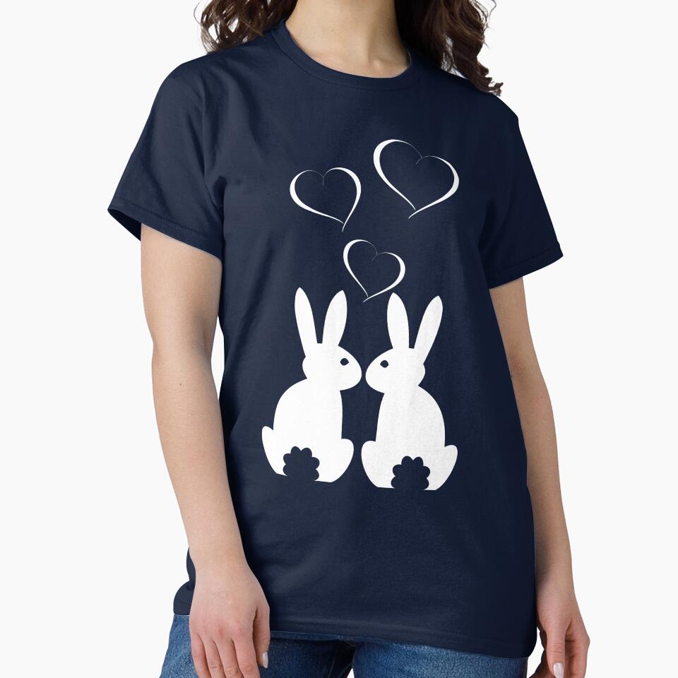 Heart Rabbit Bunny Motif Ladies Gift by DerNerd