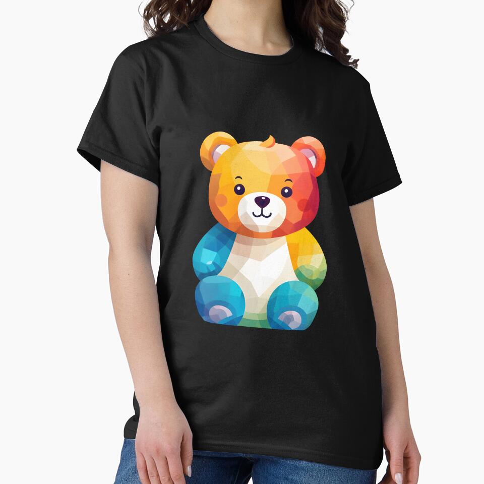 rainbow bear cute art little bear art no.3 by KAMESUN