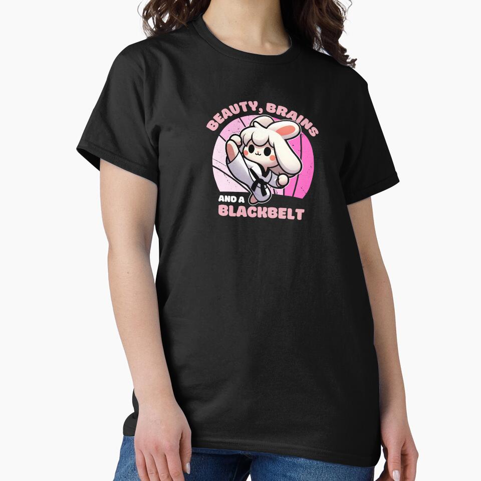 Cute Bunny Rabbit With Beauty, Brains And A Blackbelt by The magic  Yellow bus
