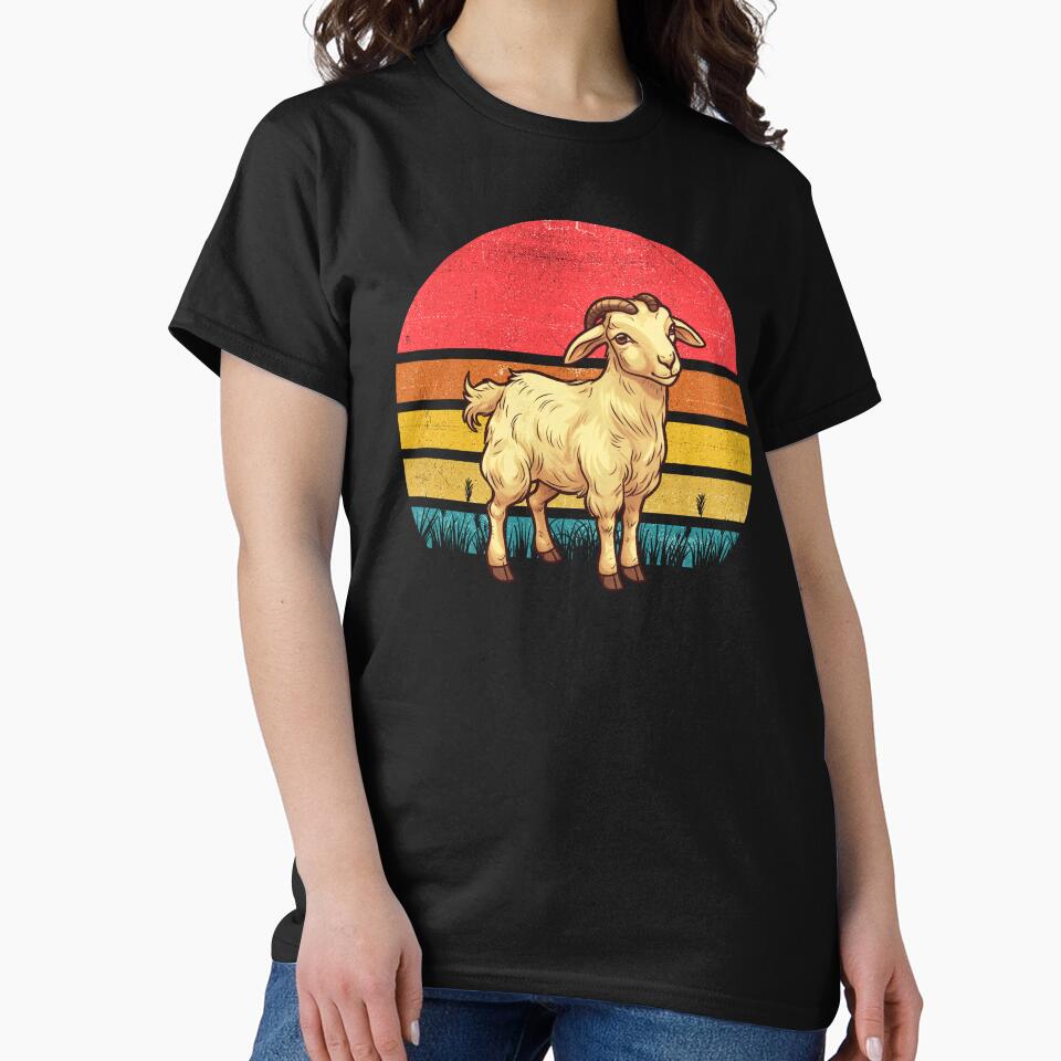 Goat Vintage Retro Sunset by rafaeltto