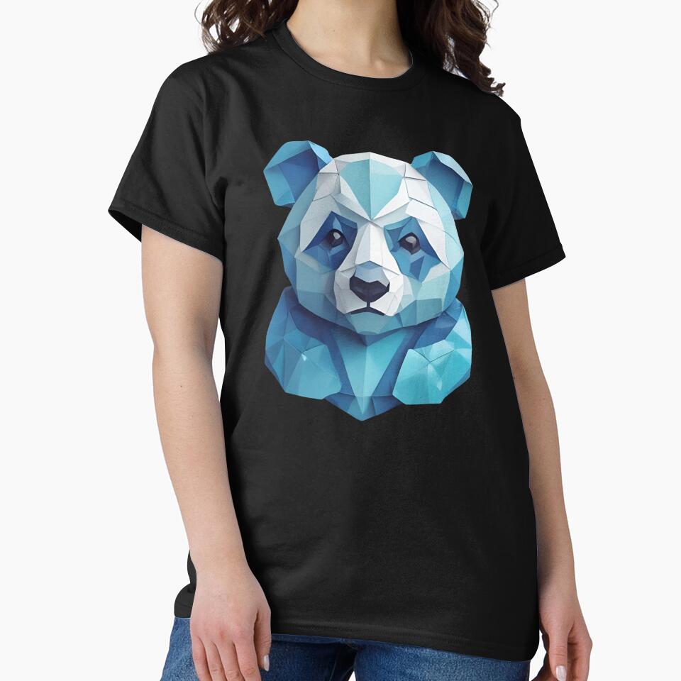 Cute Blue Geometric Panda by pUNKnown