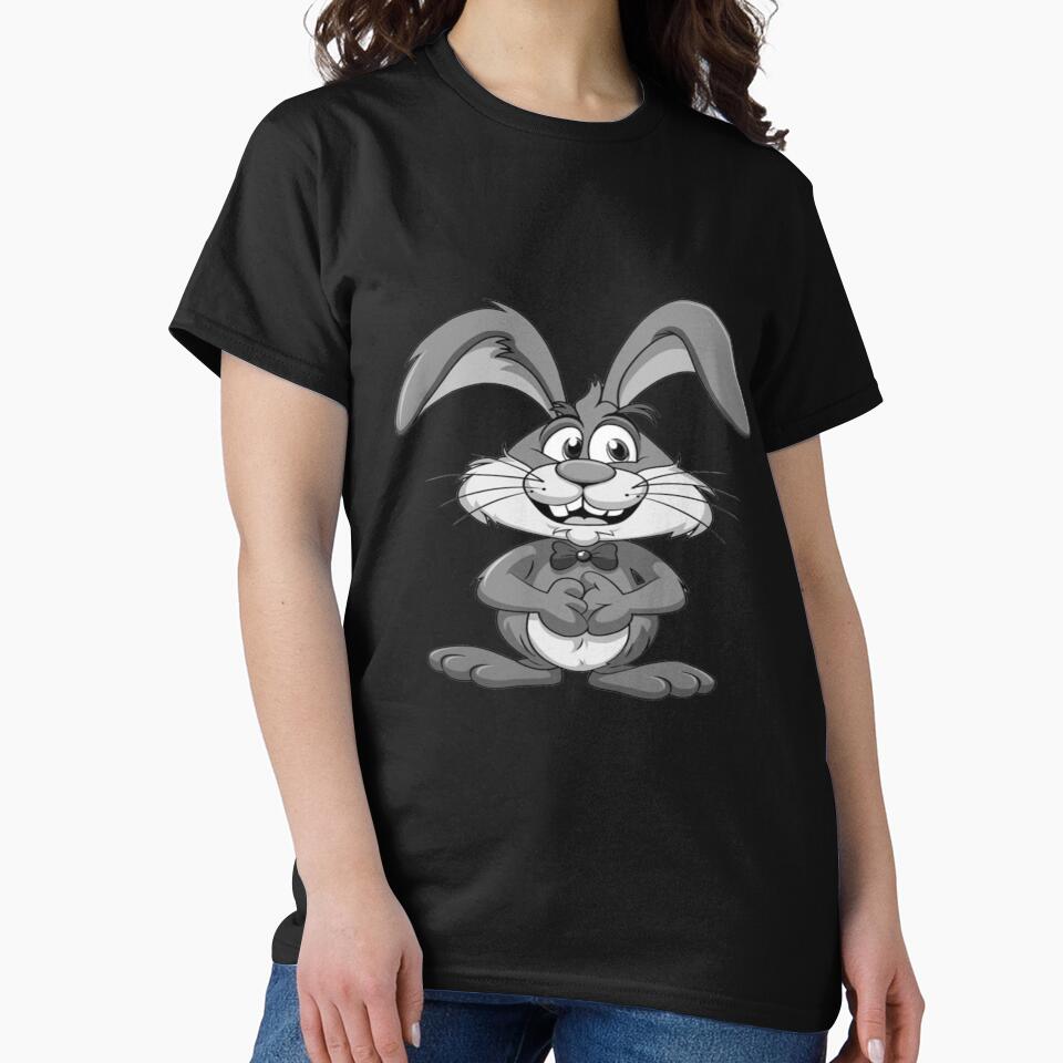 funny and cute long ears rabbit. by painting23