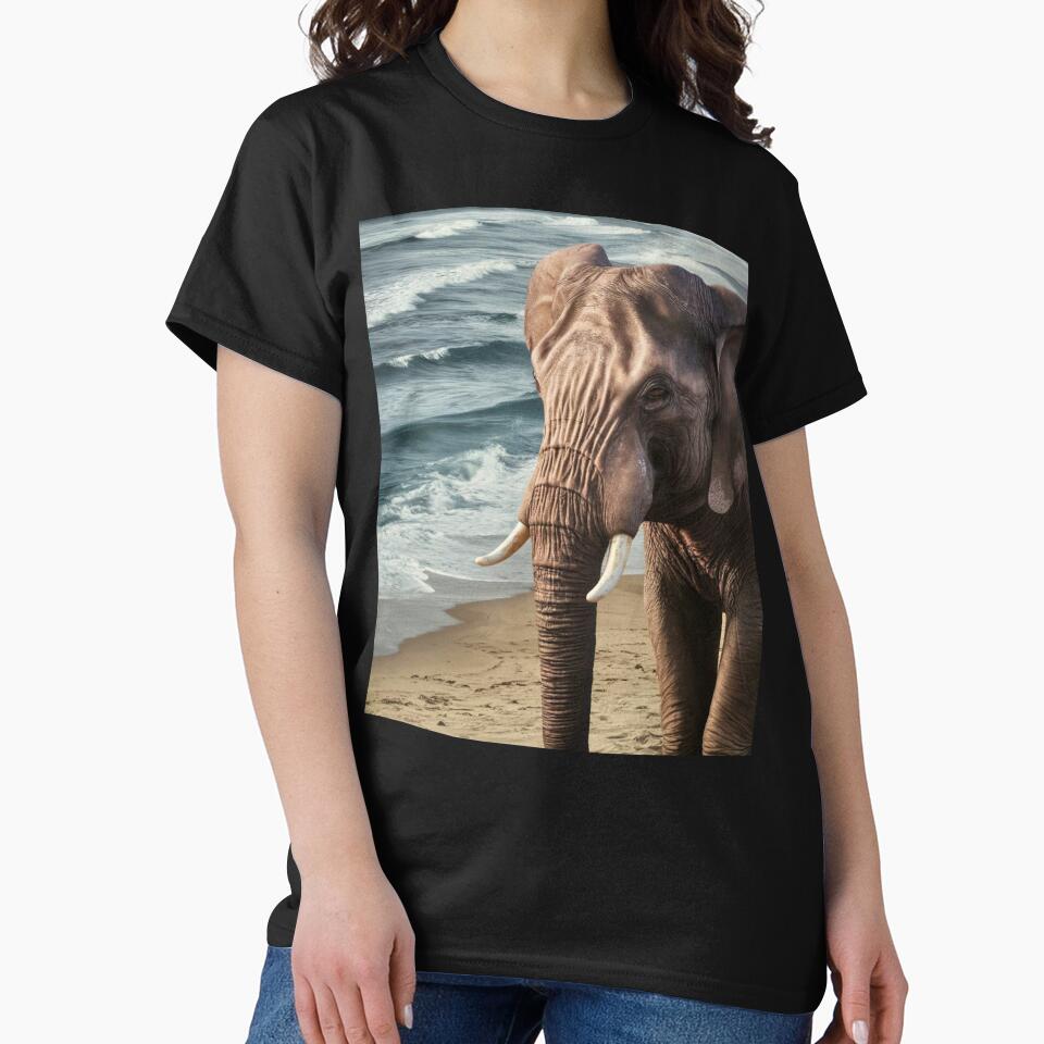Elephant Portrait. beach view by ElephantVibes