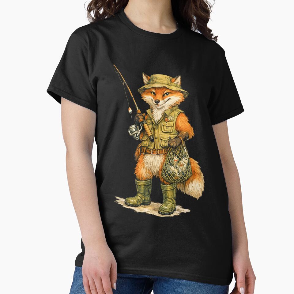 Fox with Fishing Rod Illustration by Felixuss