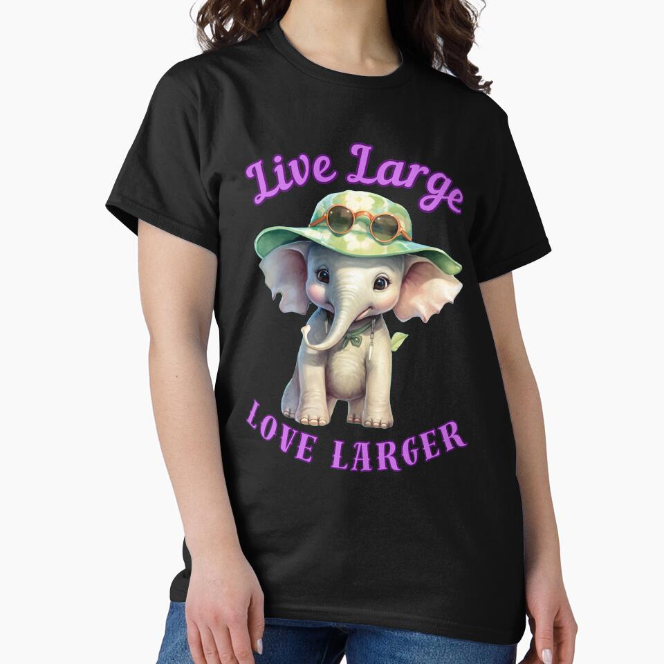 Live Large, Love Larger. elephant quote by ElephantVibes