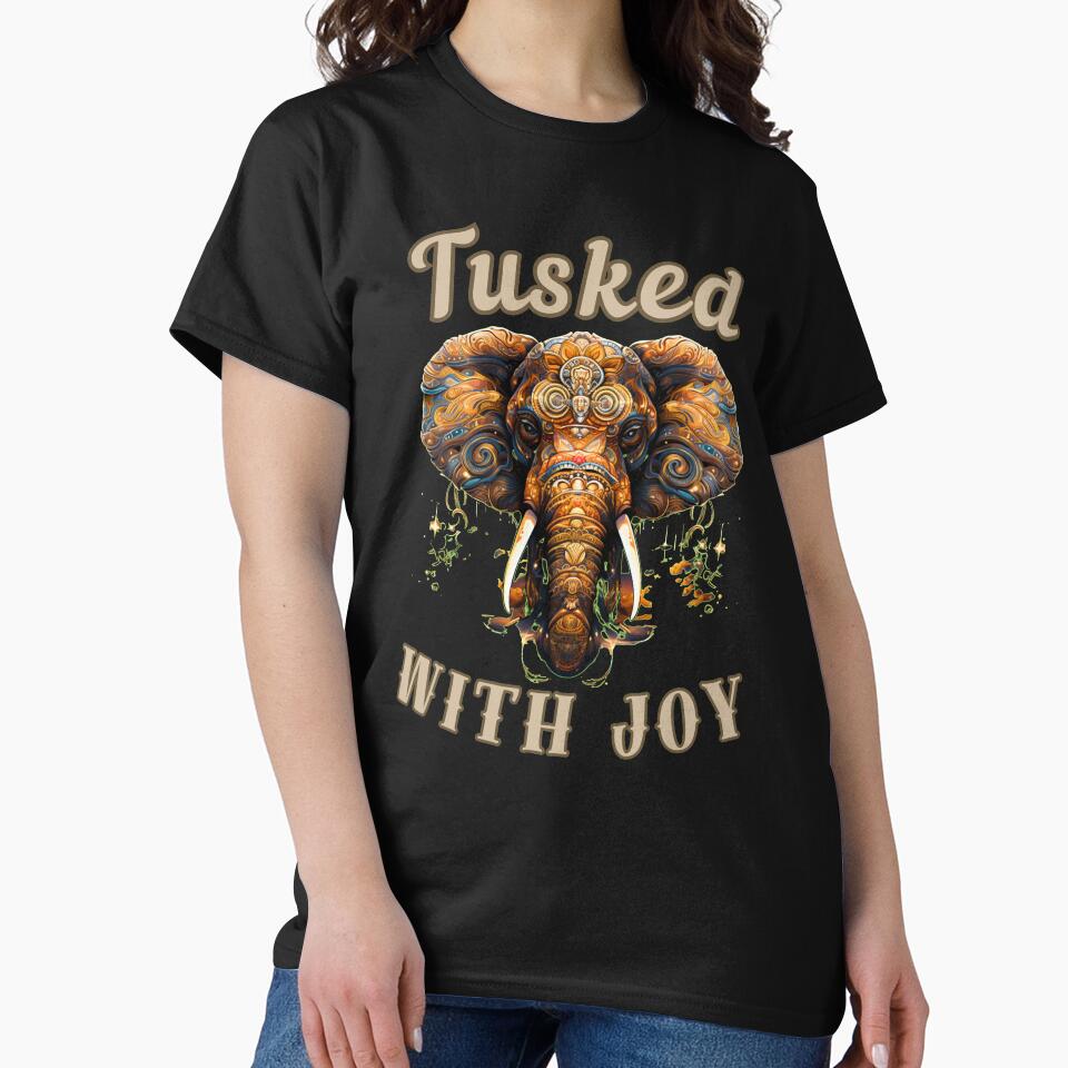 Tusked With Joy. elephant face by ElephantVibes