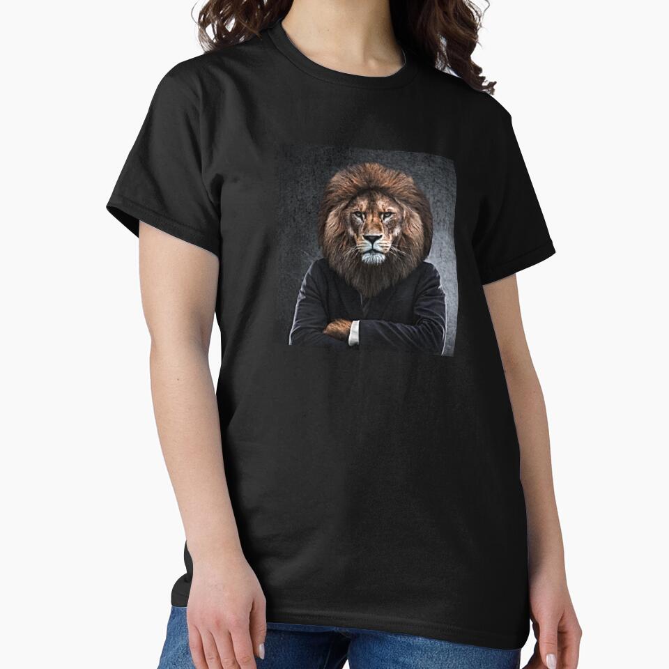 Humorous Design of a Lion in a Suit by NoxLand
