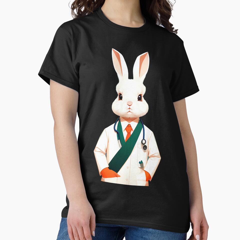 Cute baby doctor rabbit illustration 14 by vishalraifx
