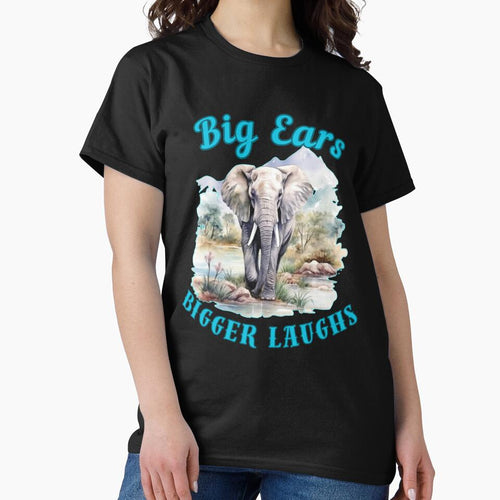 Big Ears, Bigger Laughs. funny elephant by ElephantVibes