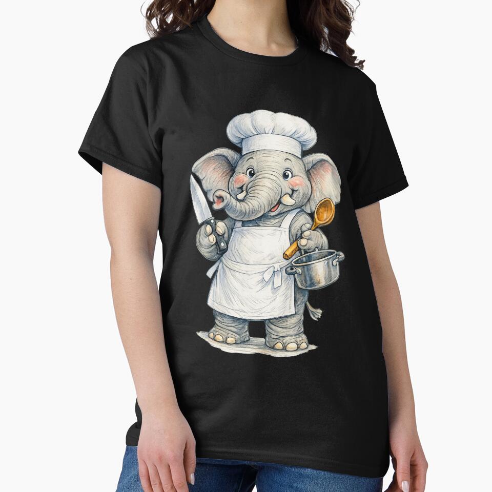 Cute Chef Elephant Clipart by Felixuss