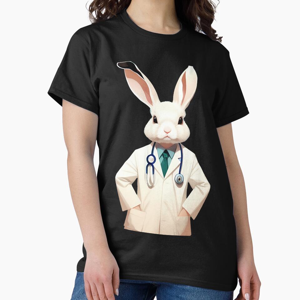 Cute baby doctor rabbit illustration 5 by vishalraifx