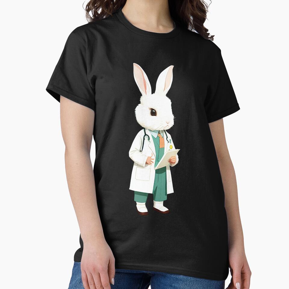 Cute baby doctor rabbit illustration 3 by vishalraifx