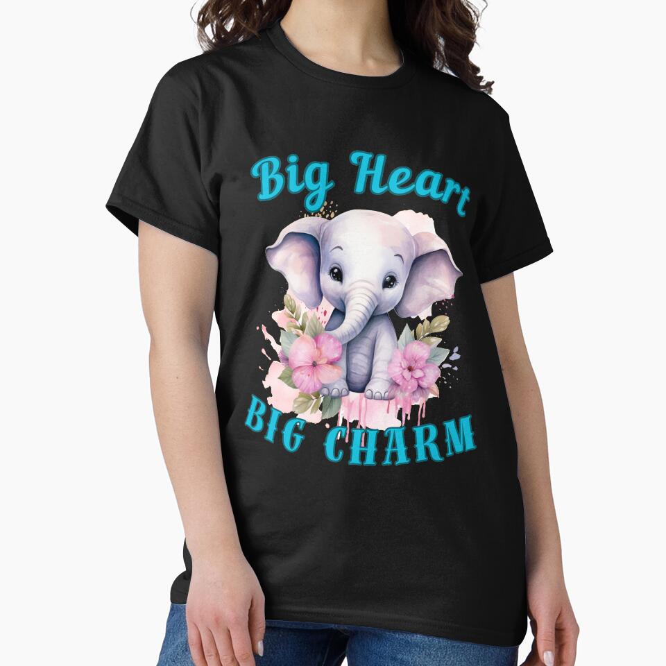 Big Heart, Big Charm. funny elephant by ElephantVibes