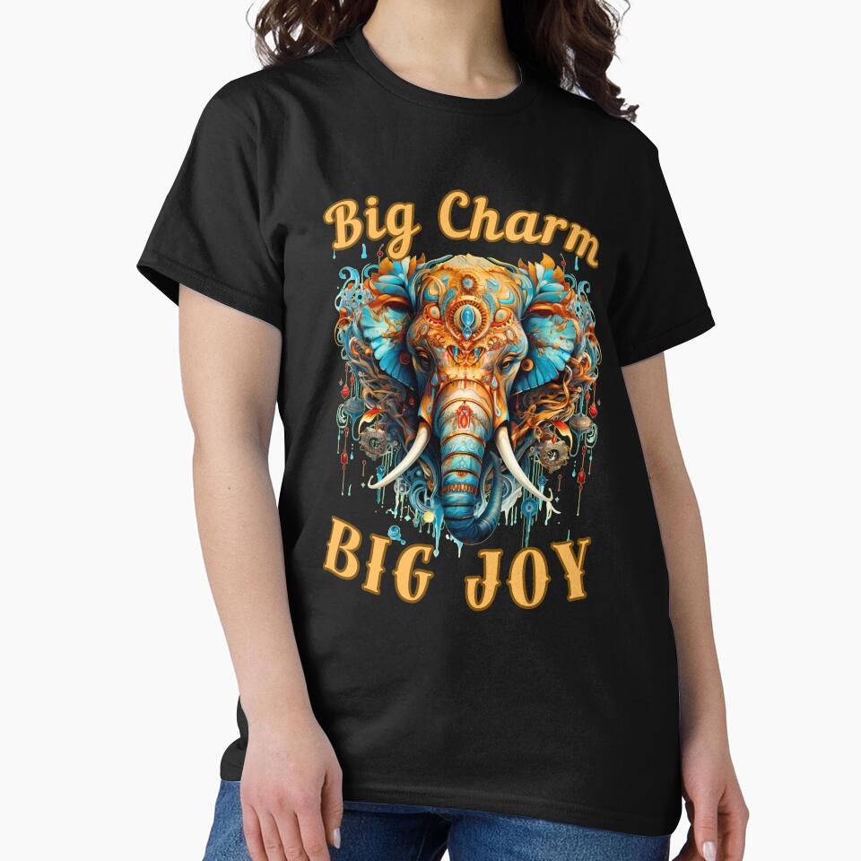 Big Charm, Big Joy. funny elephant by ElephantVibes