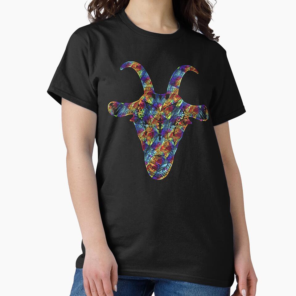 Cool And Awesome Goat Geometric by UnknownArtistt
