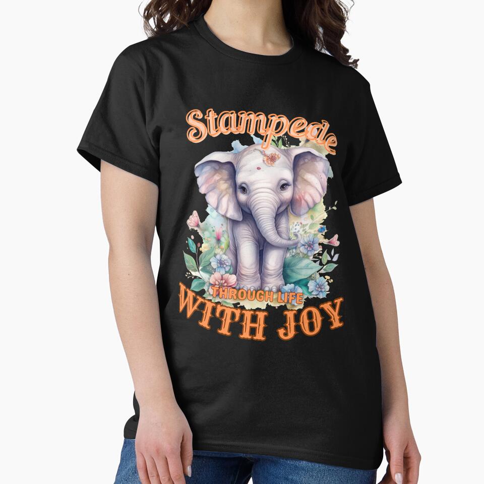 Stampede Through Life with Joy. elephant portrait by ElephantVibes