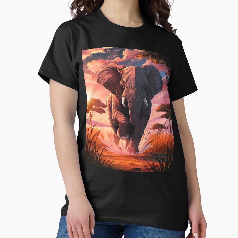 Elephant Portrait. elephant running, african elephant, safari elephant, african safari, african sunset by ElephantVibes