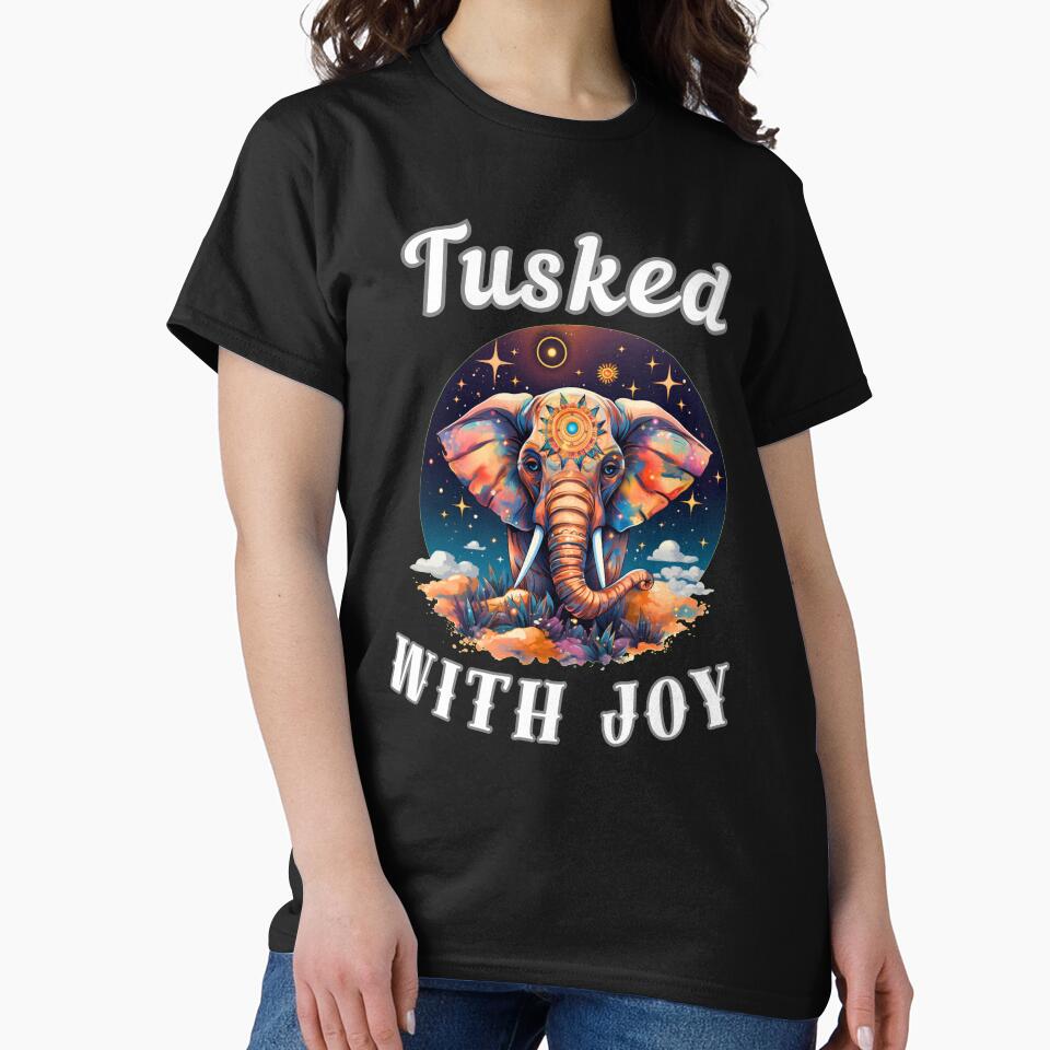 Tusked With Joy. watercolor elephant by ElephantVibes