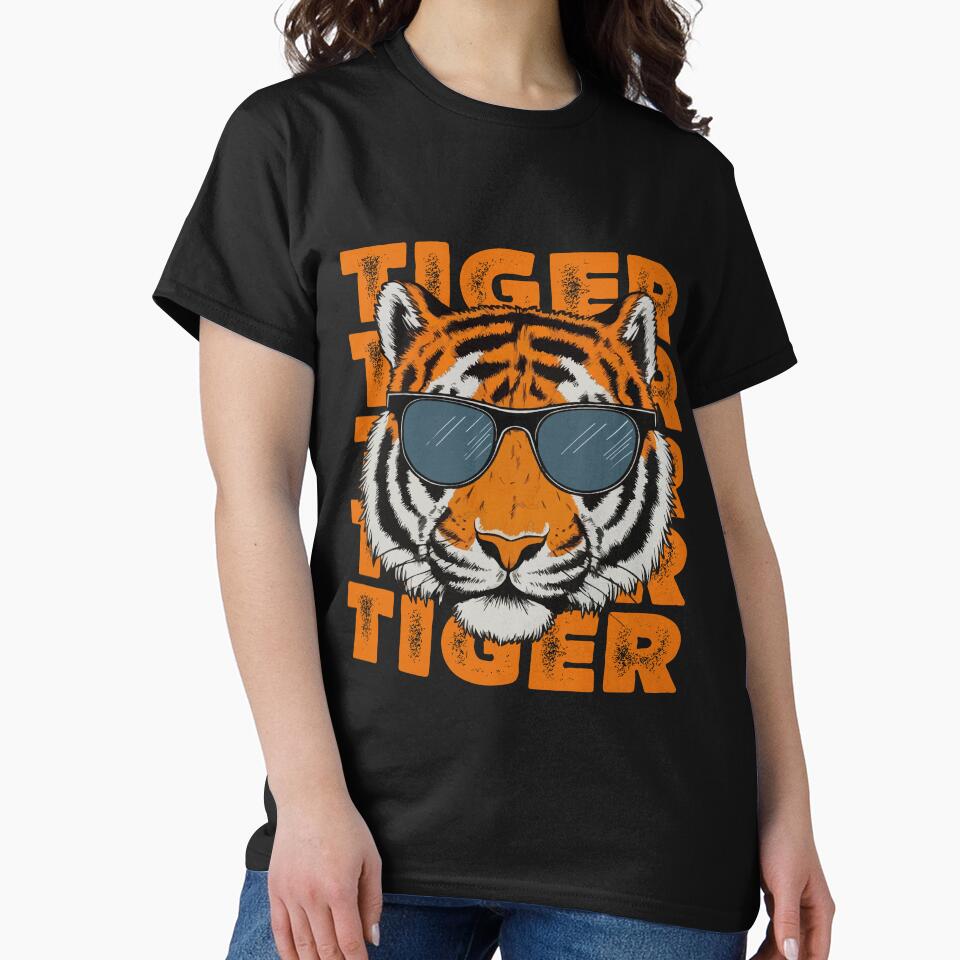 Vintage Tiger Face Wild Animal Tiger Lover For Men Women Tiger Cat - by PurpleLoveStore