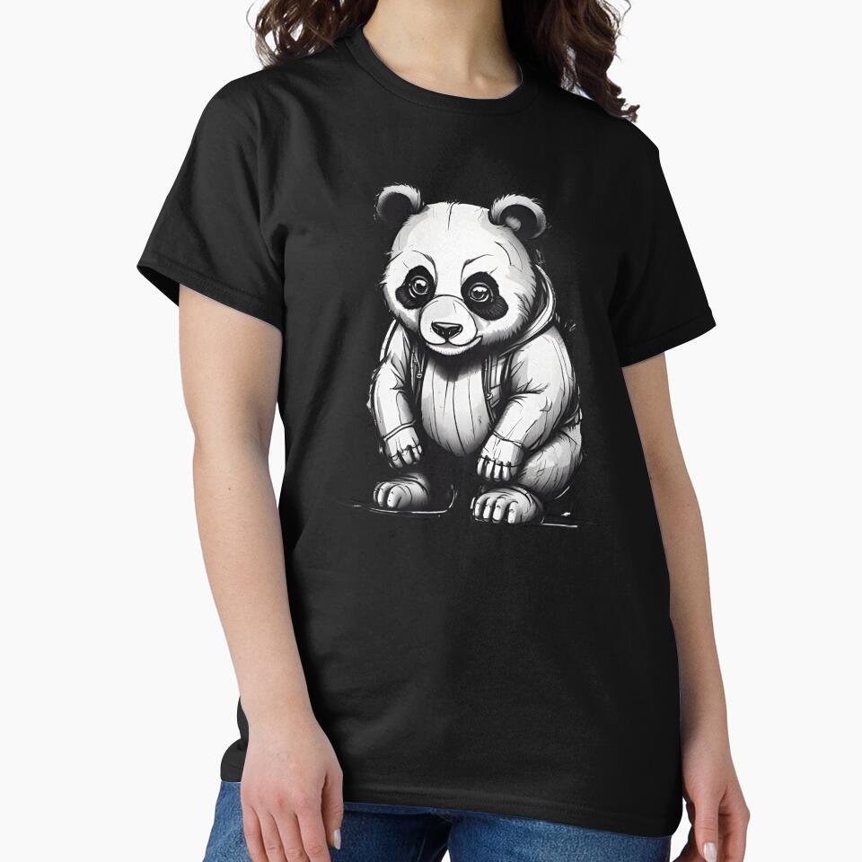 Black and White Panda Sketch by pUNKnown