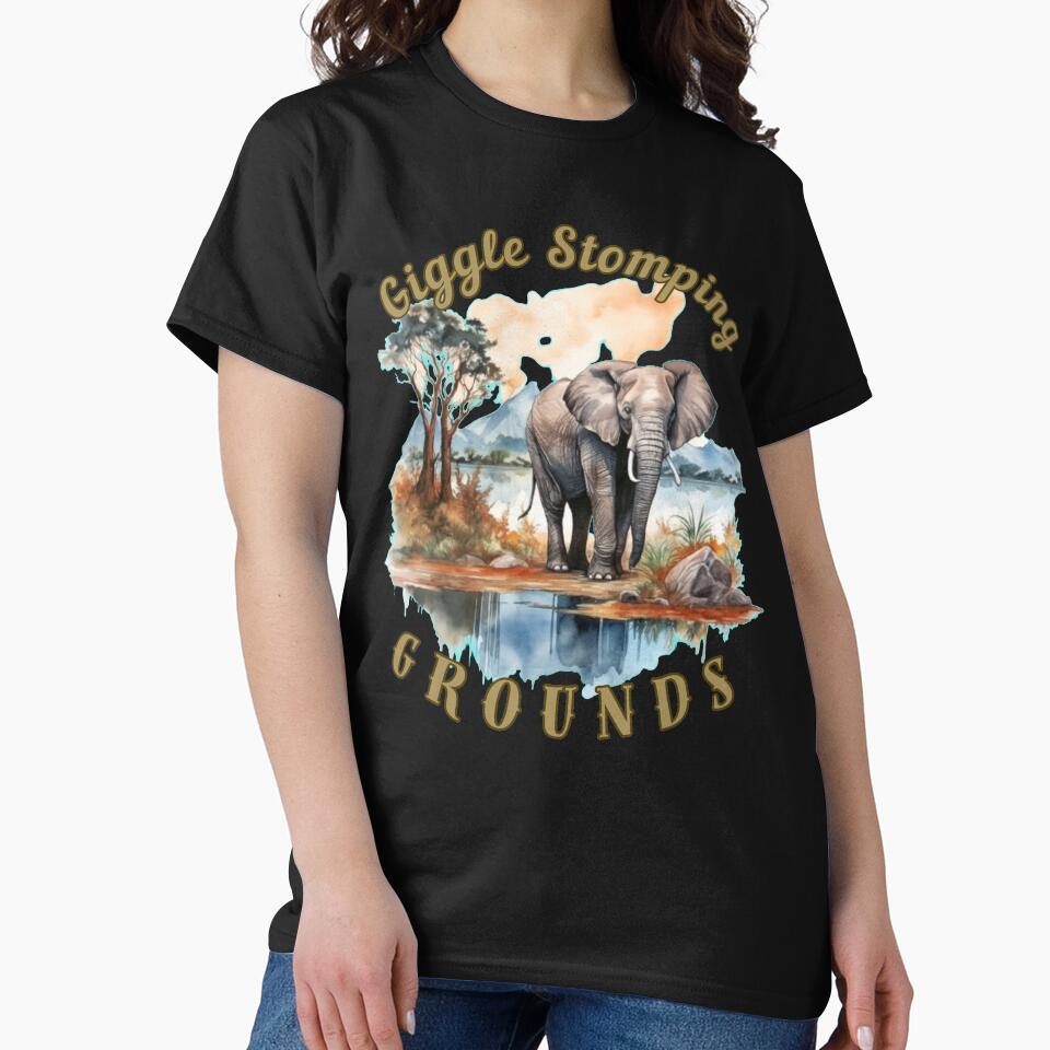 Giggle Stomping Grounds. elephant portrait by ElephantVibes