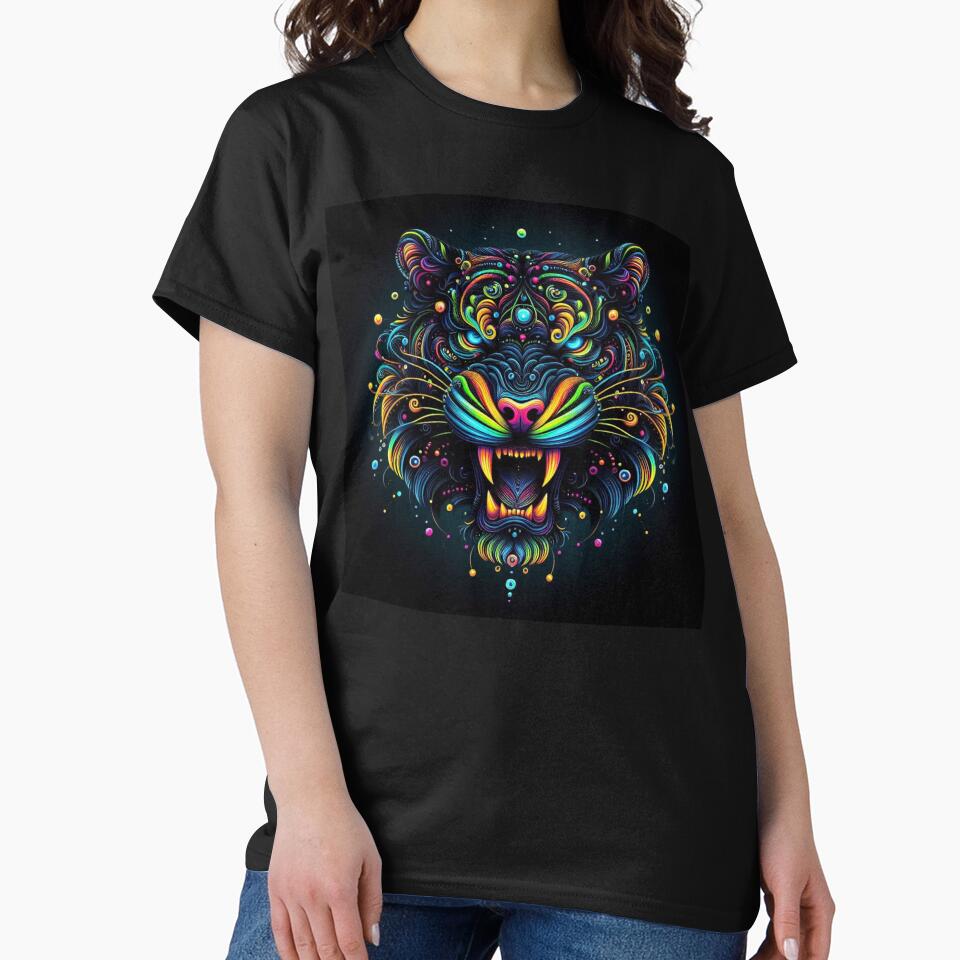 Neon colors with tiger by Dogandesighn