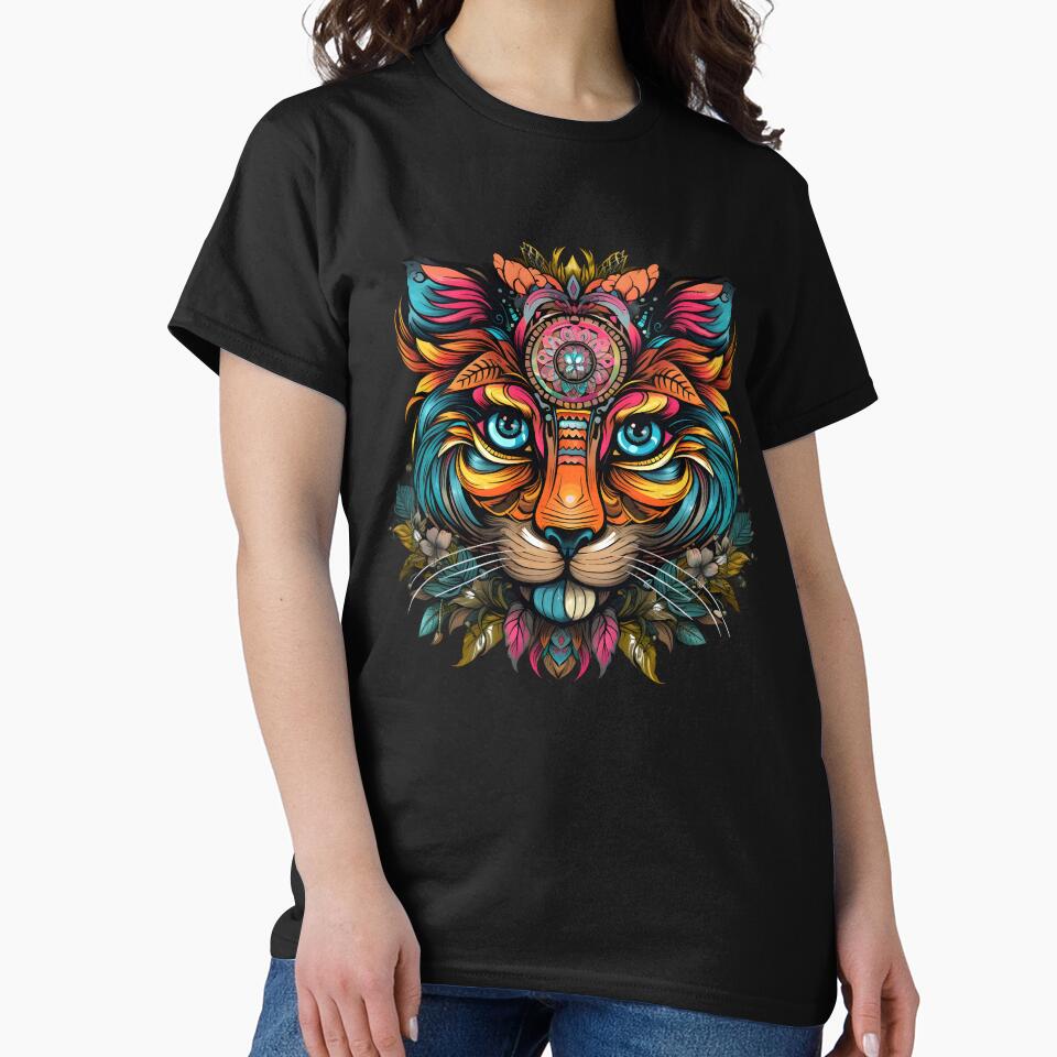Tiger face art, colorful, tiger lovers by KAMESUN