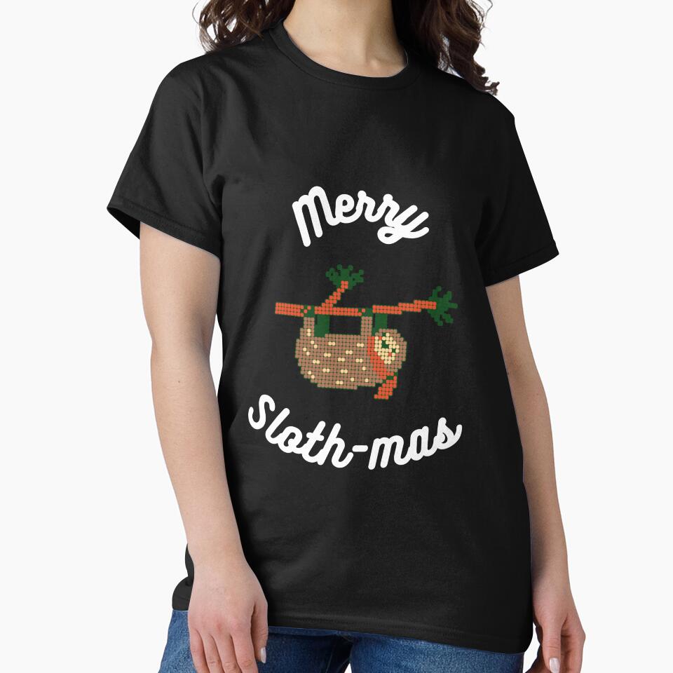 Christmas Sloth Merry Slothmas Lazy Christmas sloth by MollyJaneArt