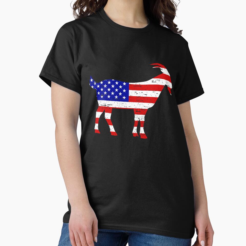 Goat 4th of July American Flag by rafaeltto