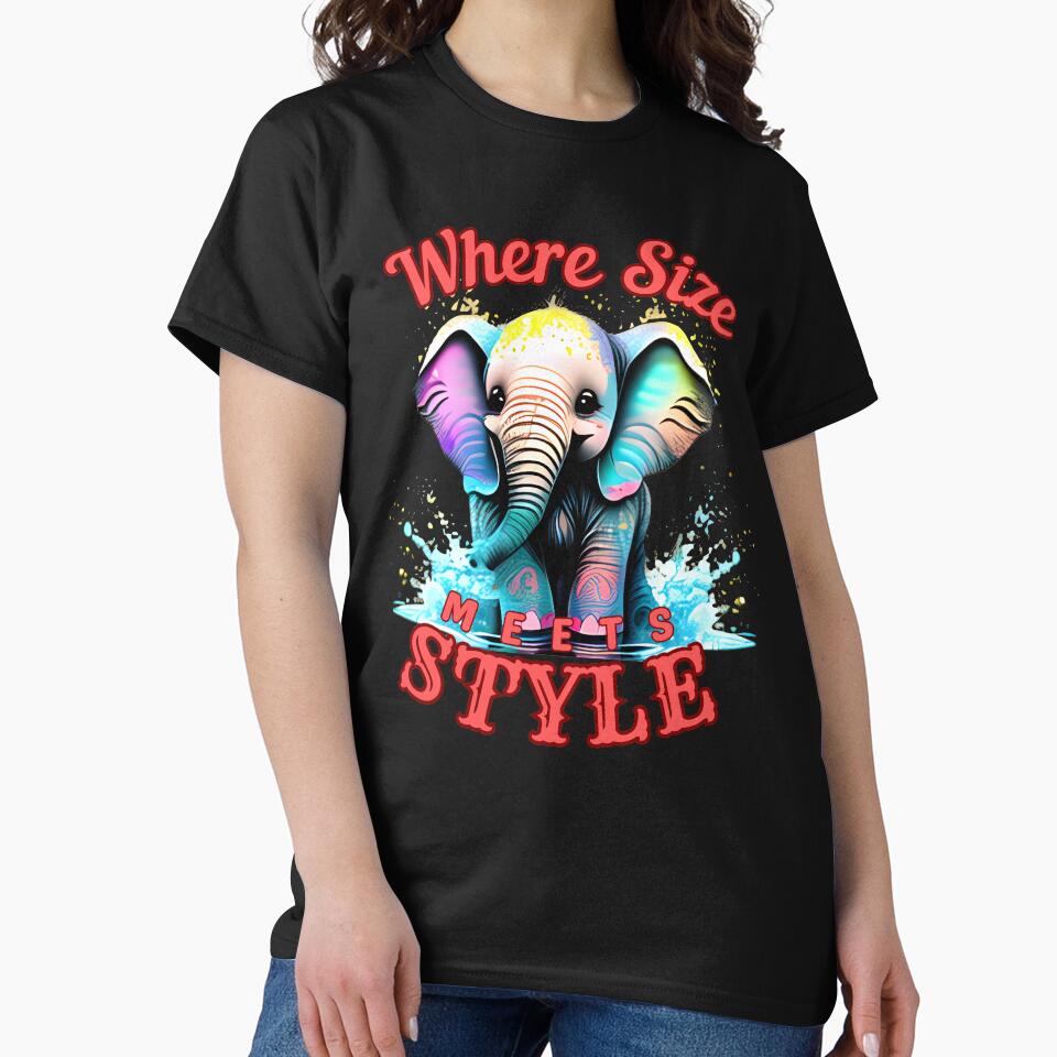 Where Size Meets Style. colorful elephant by ElephantVibes