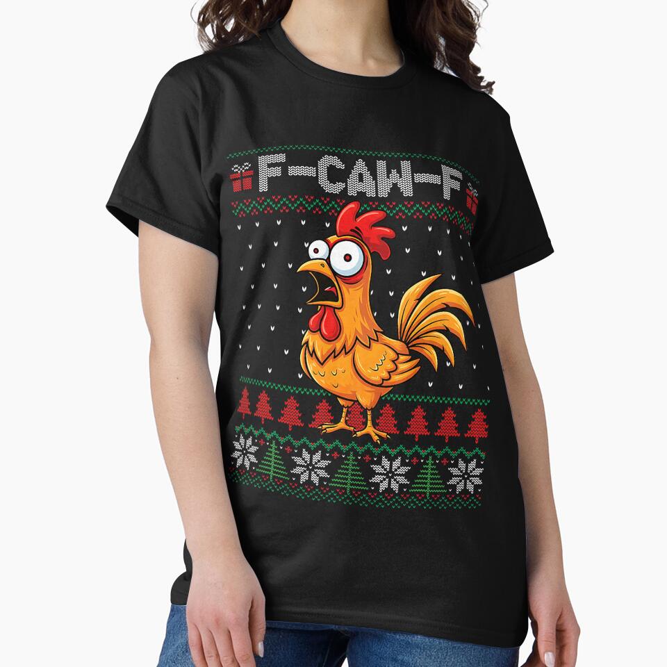 Funny F Caw F Chicken Winter Sweater by DarylPope