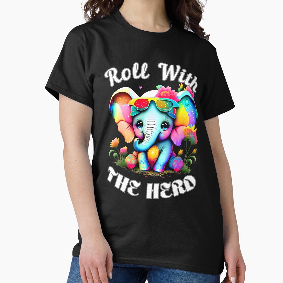 Roll With The Herd. watercolor elephant by ElephantVibes