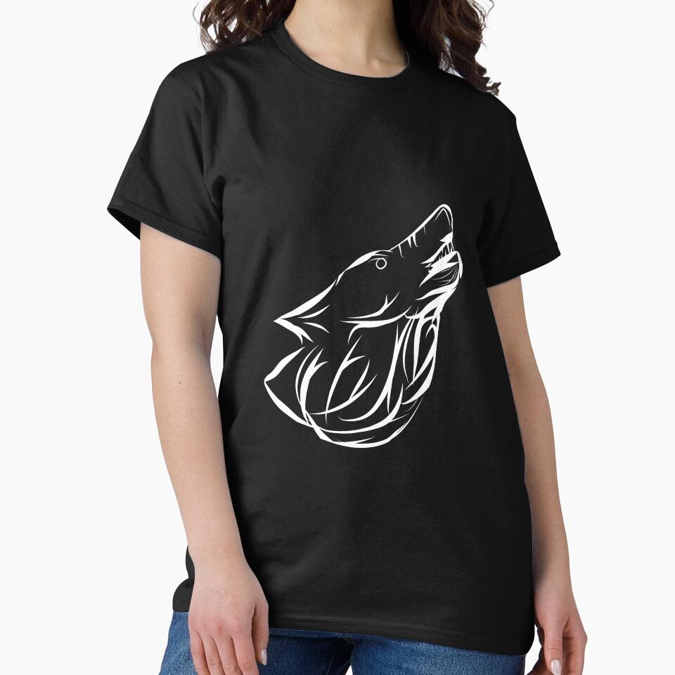 Tribal Howling Wolf White by faishalwira