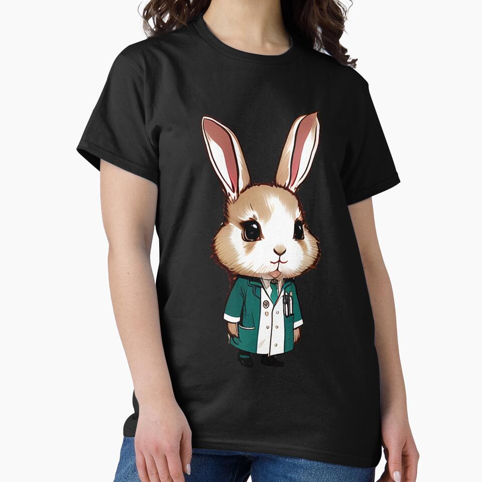 Cute baby doctor rabbit illustration 7 by vishalraifx