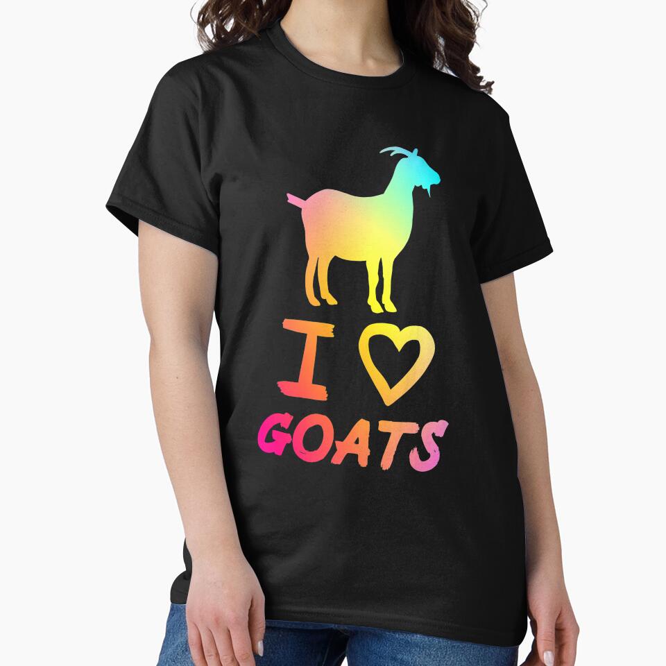 Rainbow I Love Goats for Goat Lovers by Mochi-Merch